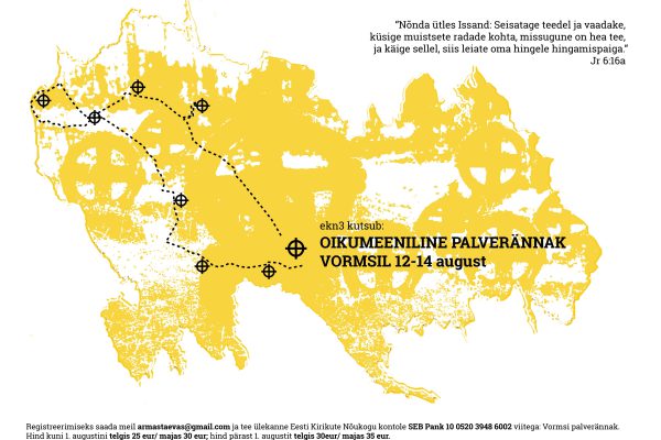 Oikumeeniline palverännak Vormsis 12.- 14. august.